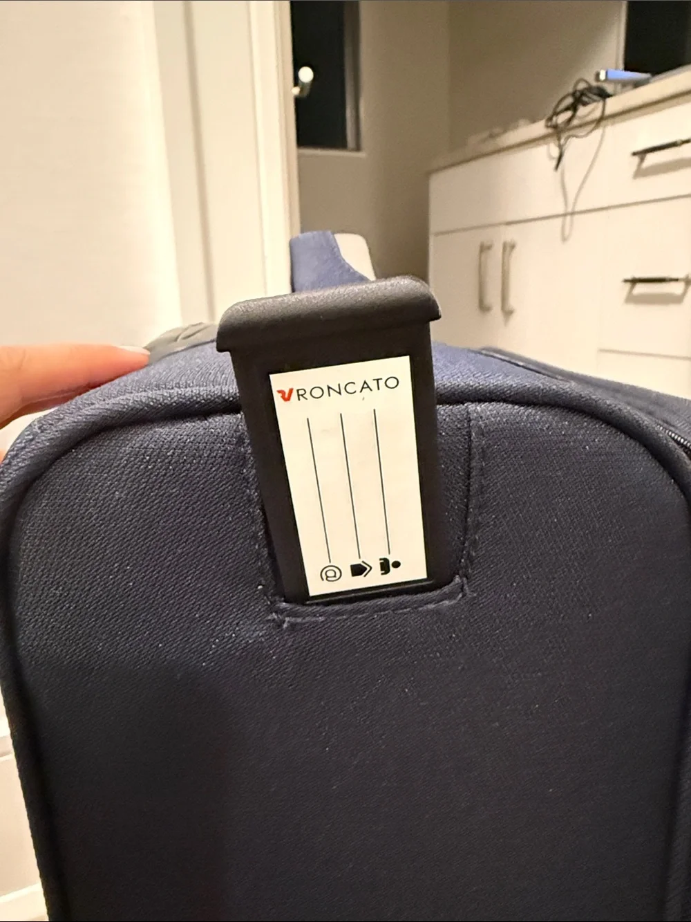 Roncato TSA-Approved Navy Carry-On with Built-In Lock and Expander